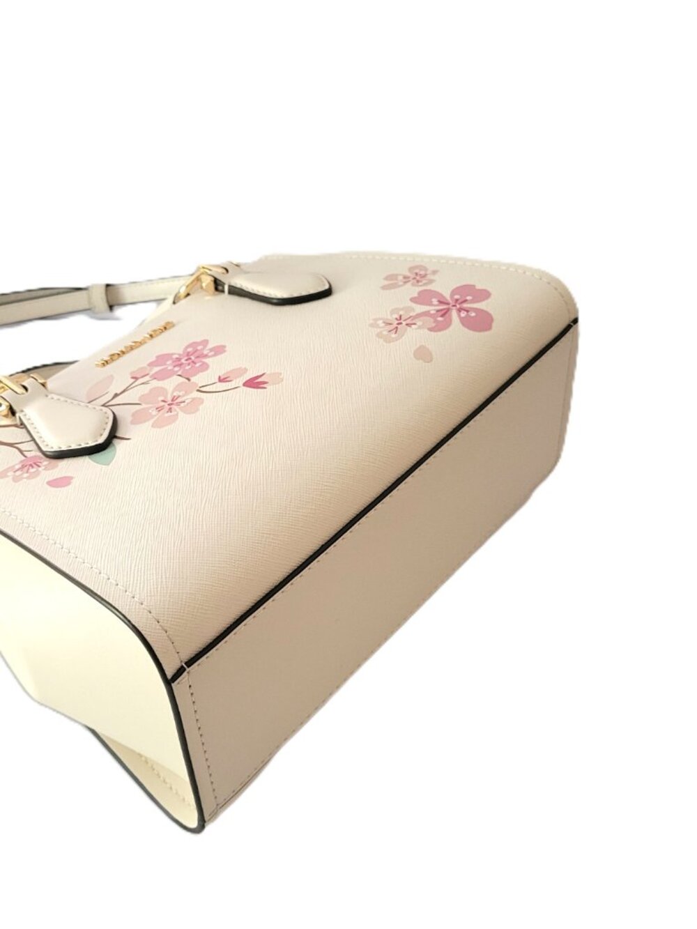 Michael Kors Marilyn Small Messenger Satchel Handbag Light Cream Multi Floral - Picture 6 of 7